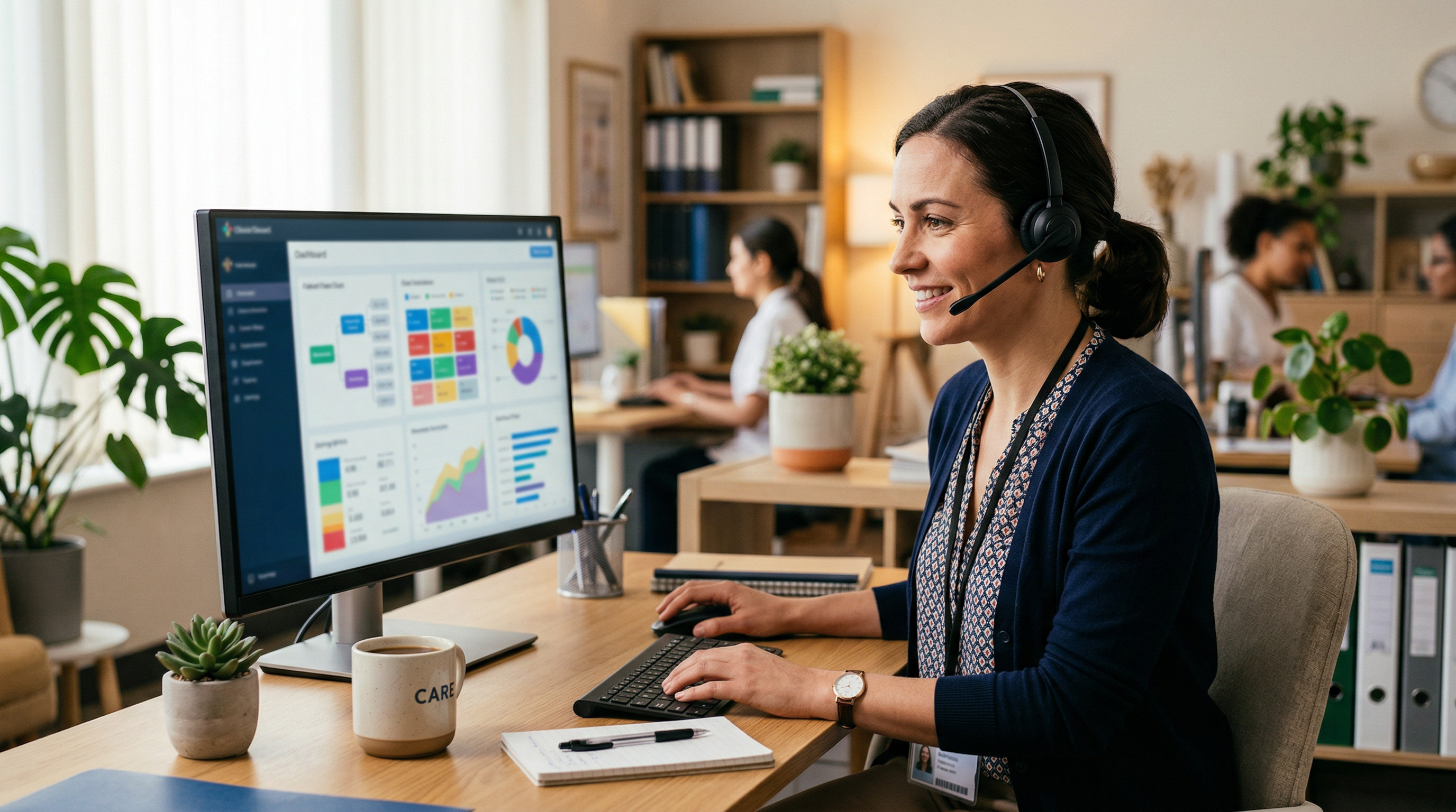 Care manager working with rural patient