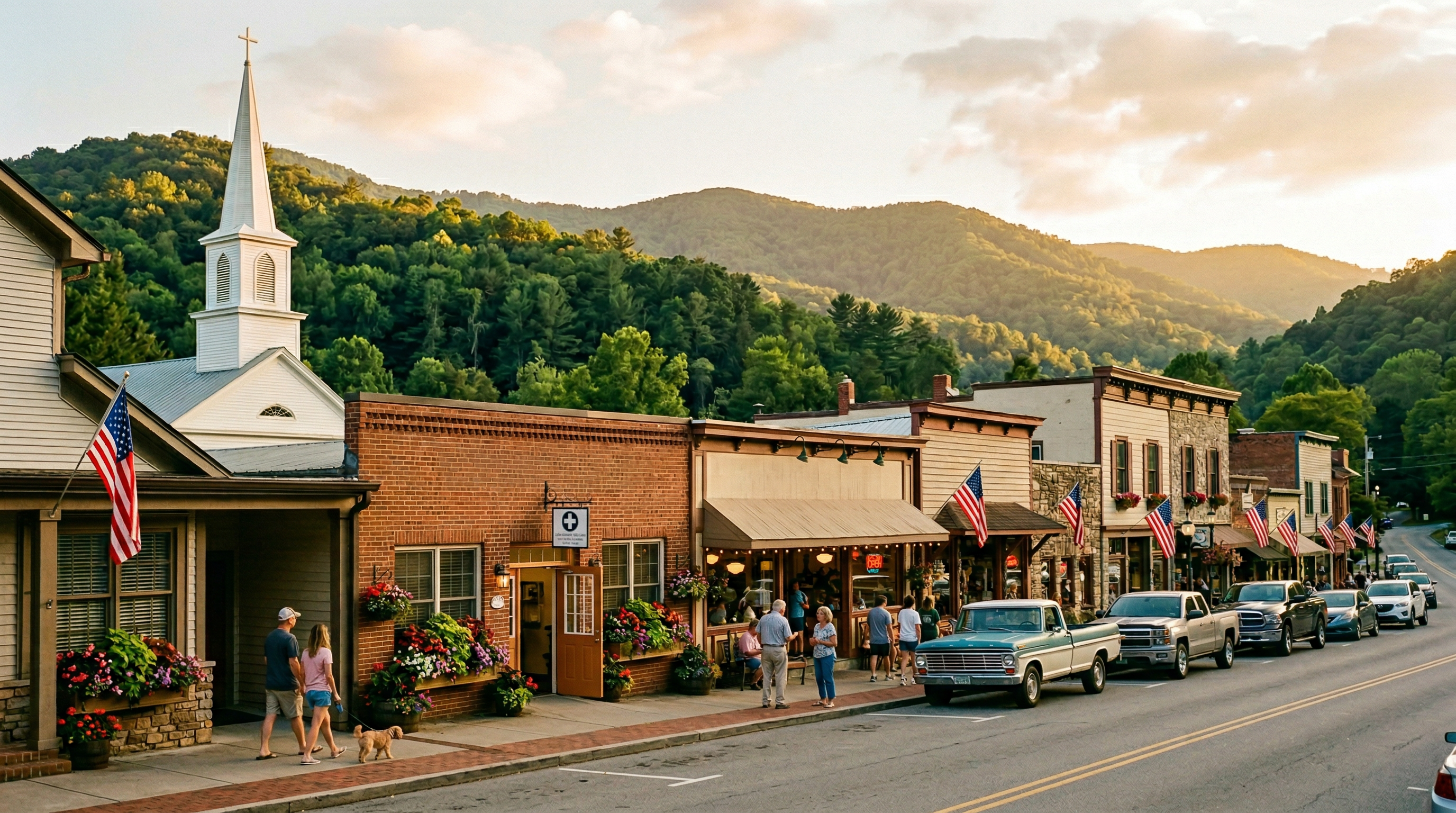 A rural American community — the people Vital Health Rural serves every day.